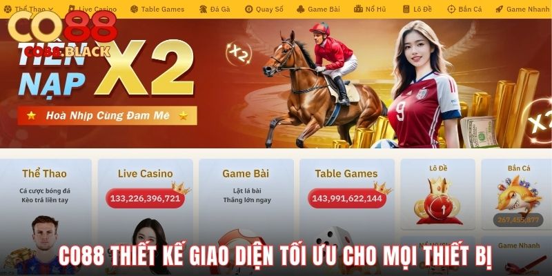 CO88 thiết kế giao diện tối ưu cho mọi thiết bị