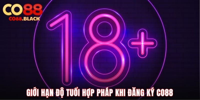 Giới hạn độ tuổi hợp pháp khi đăng ký CO88
